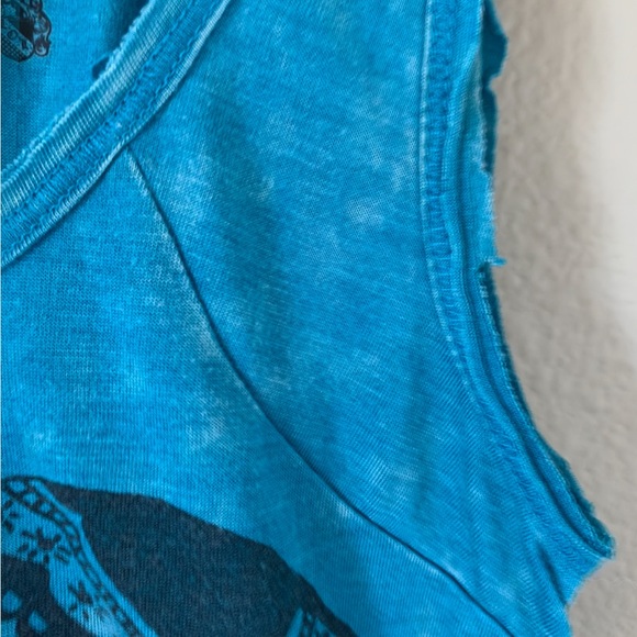 Women’s Elephant Graphic Blue Tank Top NWOT SIZE XS - Picture 5 of 7